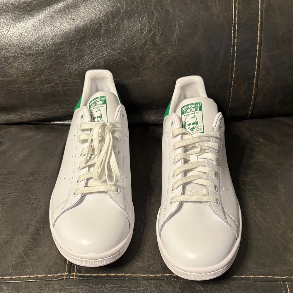 Adidas Stan Smith White with Green Highlights 13mens - Picture 5 of 6